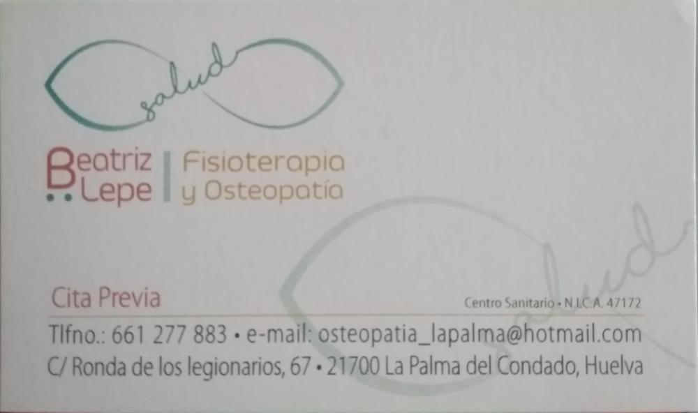 Imagen Fisioterapeuta Osteopata Beatriz