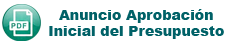 Anuncio Aprobación Inicial del Presupuesto