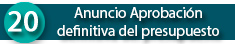 Anuncio Aprobación Inicial del Presupuesto