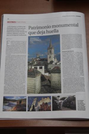 Imagen La Palma en el suplemento de turismo del diario La Razón