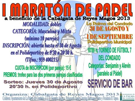 Imagen I Maratón de Pádel en La Palma a beneficio de la Cabalgata de Reyes de 2013
