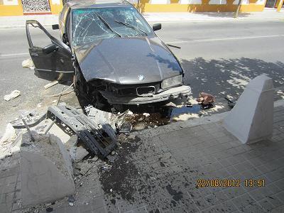 Imagen Aparatoso accidente de un vehículo conducido por un menor en Alcázar y Pérez