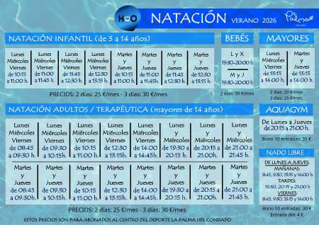 ABIERTA INSCRIPCIÓN CAMPAÑA DE NATACIÓN VERANO 2026