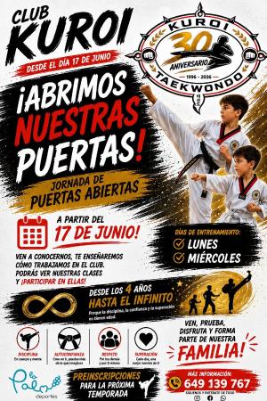 Image PUERTAS ABIERTAS CLUB KUROI TAEWONDO LA PALMA