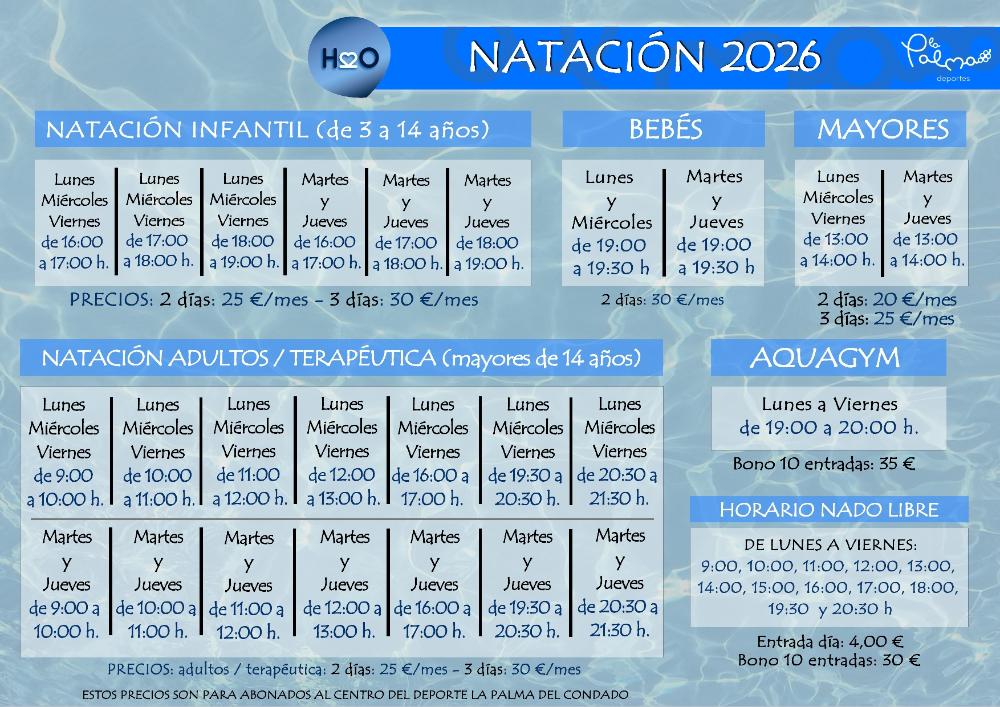 Imagen CAMPAÑA DE NATACIÓN OTOÑO 2026