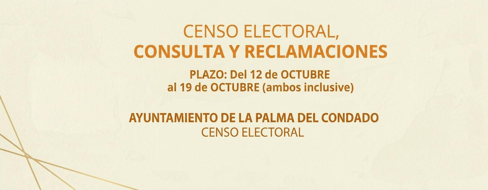 Censo Electoral. Consulta y Reclamaciones